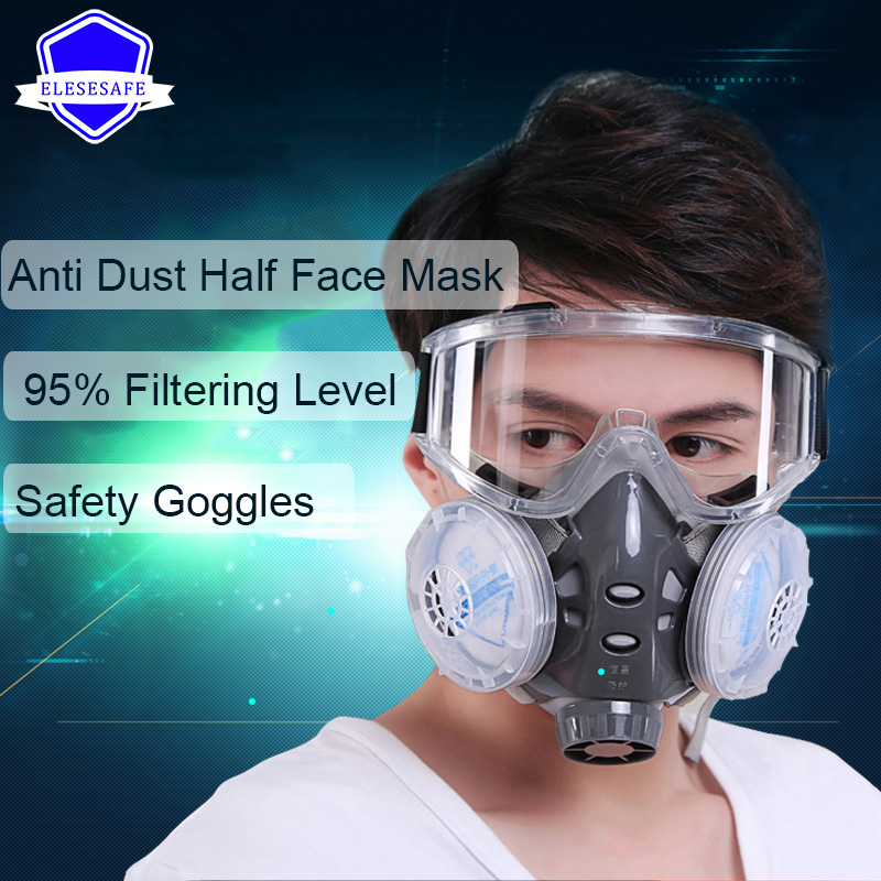 Anti Pollution Mask - Nowa maska przeciwpyłowa Respirator pełnotwarzowy Podwójne