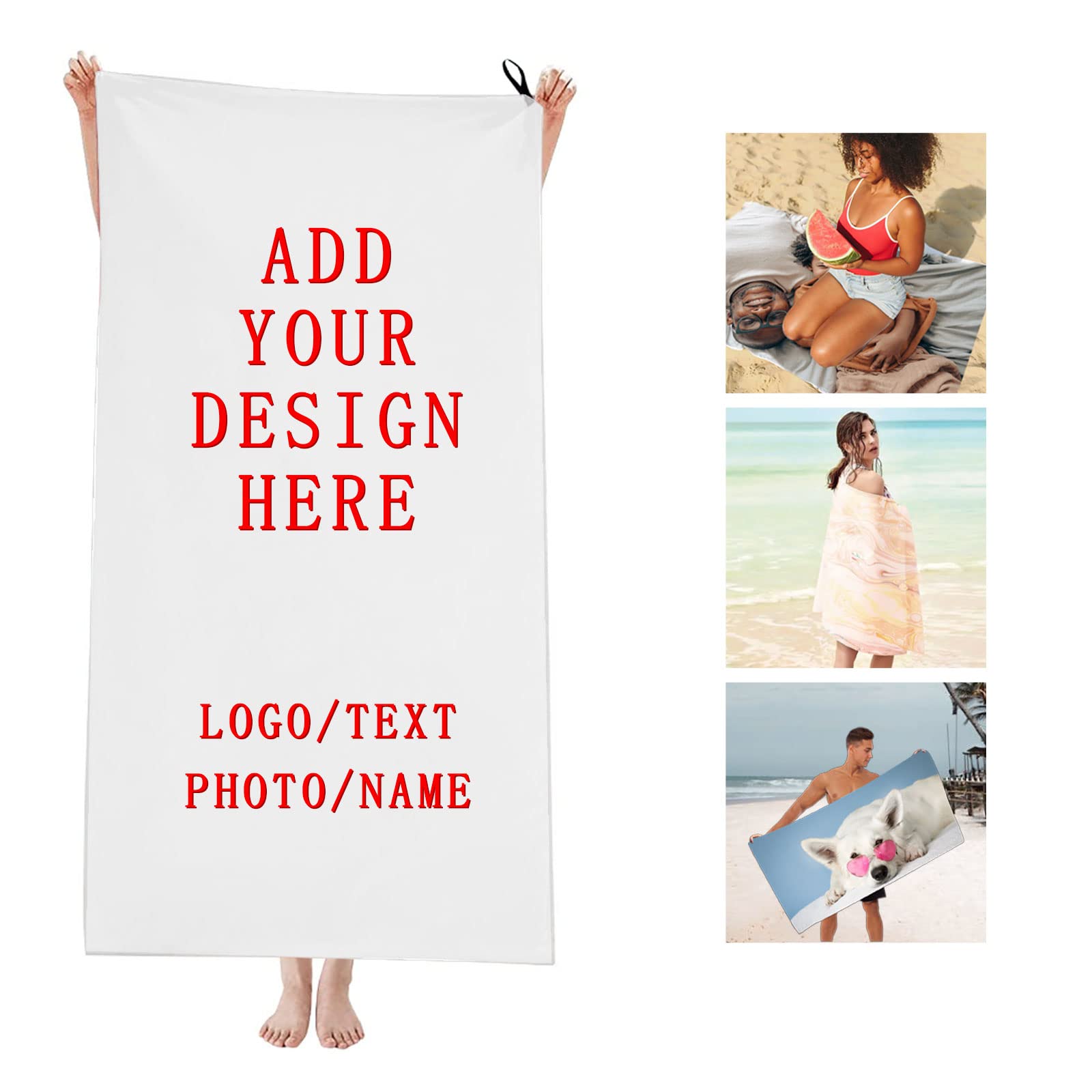 Cloth Face Mask Washable - Niestandardowe ręczniki plażowe z tekstem fotograficznym
