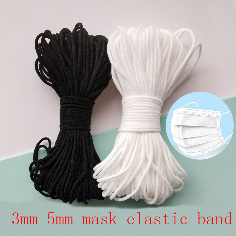 Mask Lanyard Adjustable - Maska Elastyczna Lina 3mm Okrągła Biała