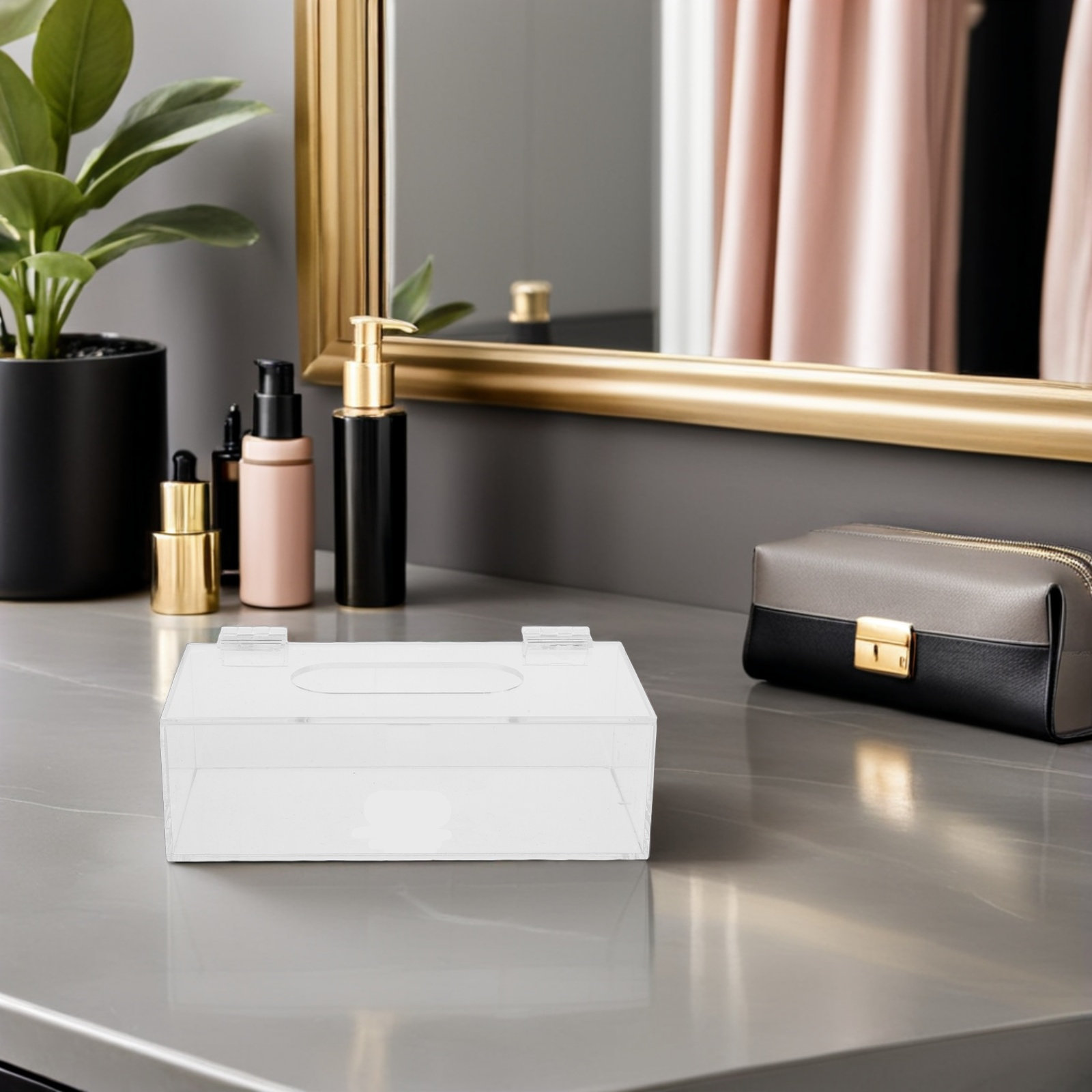 Face Mask Storage Box - Przezroczyste akrylowe pudełko do przechowywania masek