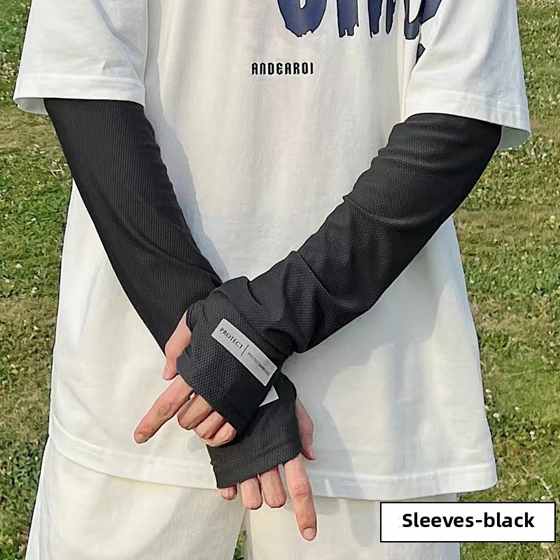 Sports Mask Breathable - Rękawki przeciwsłoneczne z jedwabiu lodowego, osłony