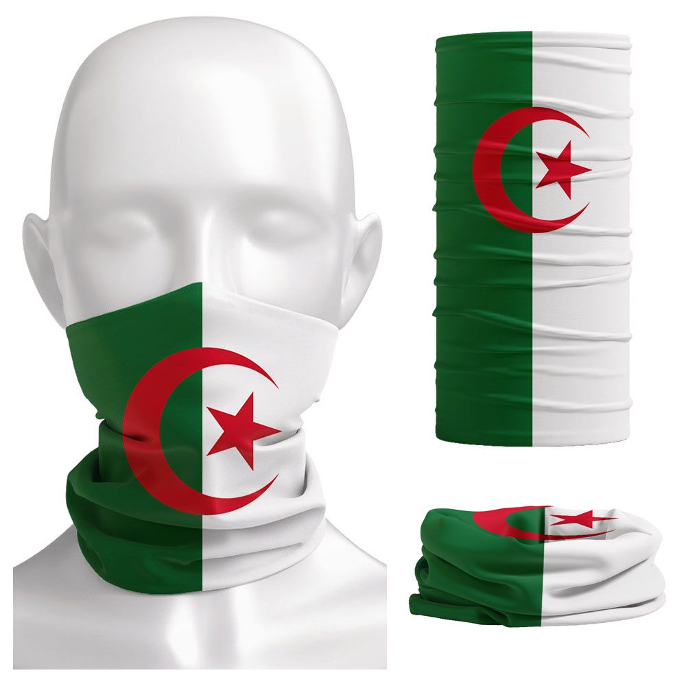 Neck Gaiter Face Cover - Algeria Flaga Bandana z nadrukiem Nakrycie