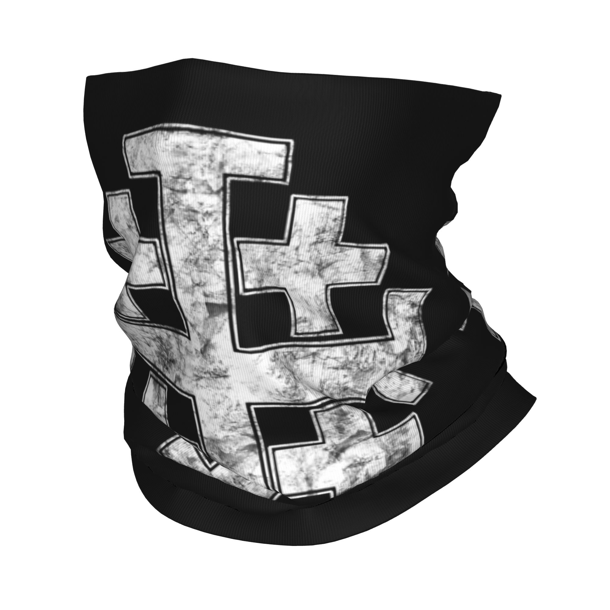 Neck Gaiter Face Cover - Krzyż Jerozolimski Rycerski Chrześcijański Bandana Ochraniacz
