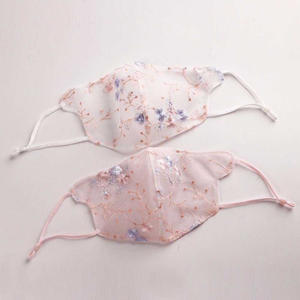 Cloth Face Mask Washable - Klasyczna haftowana kwiatowa maska na twarz,