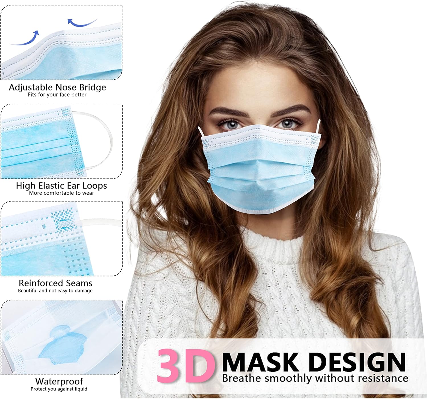 100 sztuk niebieskich jednoraz – Disposable Mask Blue recenzja i cena