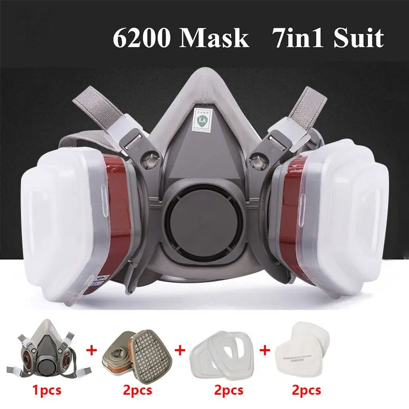 Maska przeciwgazowa 7w1 z filt – Respirator Half Face recenzja i cena
