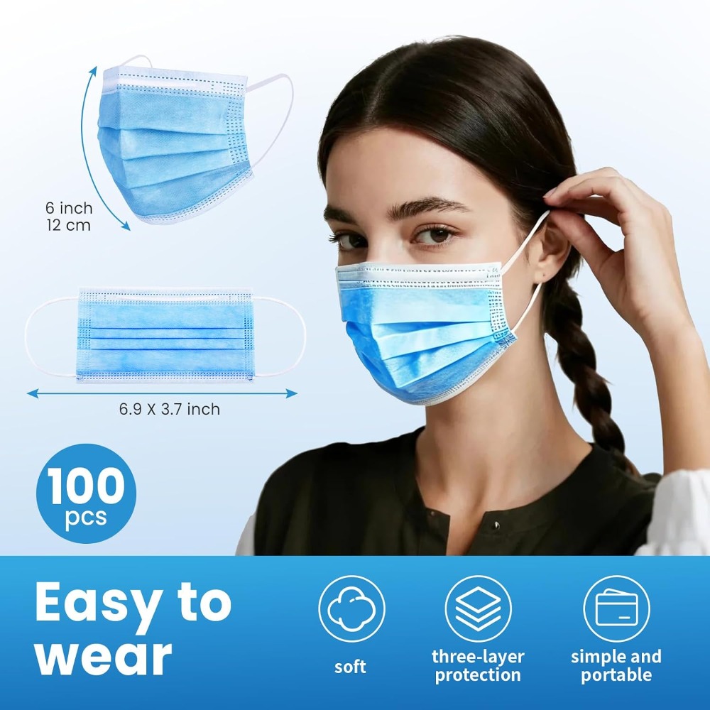 Niebieskie jednorazowe maseczk – Disposable Mask Blue recenzja i cena