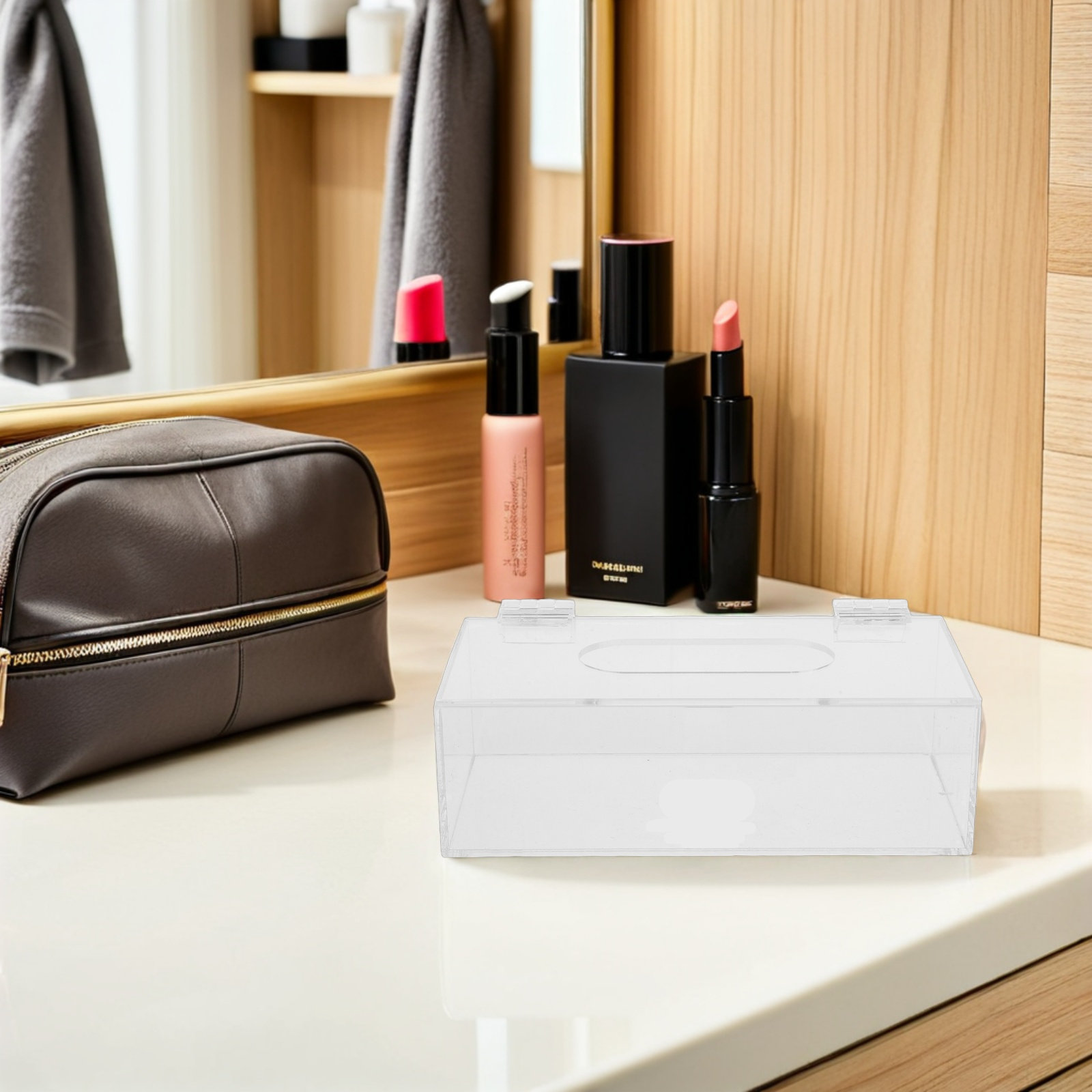 Przezroczyste akrylowe pudełko – Face Mask Storage Box recenzja i cena