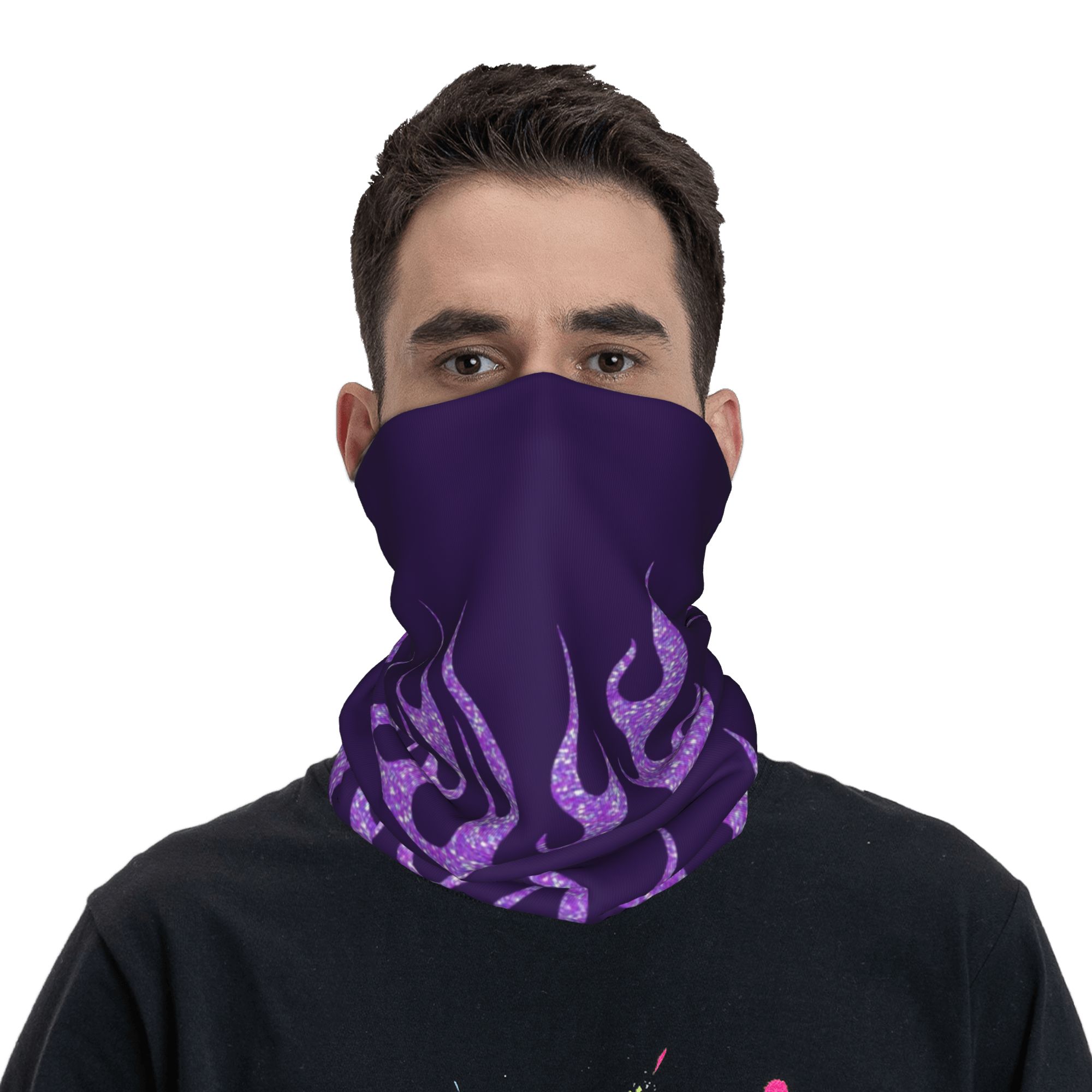 Fioletowa Bandana z Brokatem i – Neck Gaiter Face Cover recenzja i cena