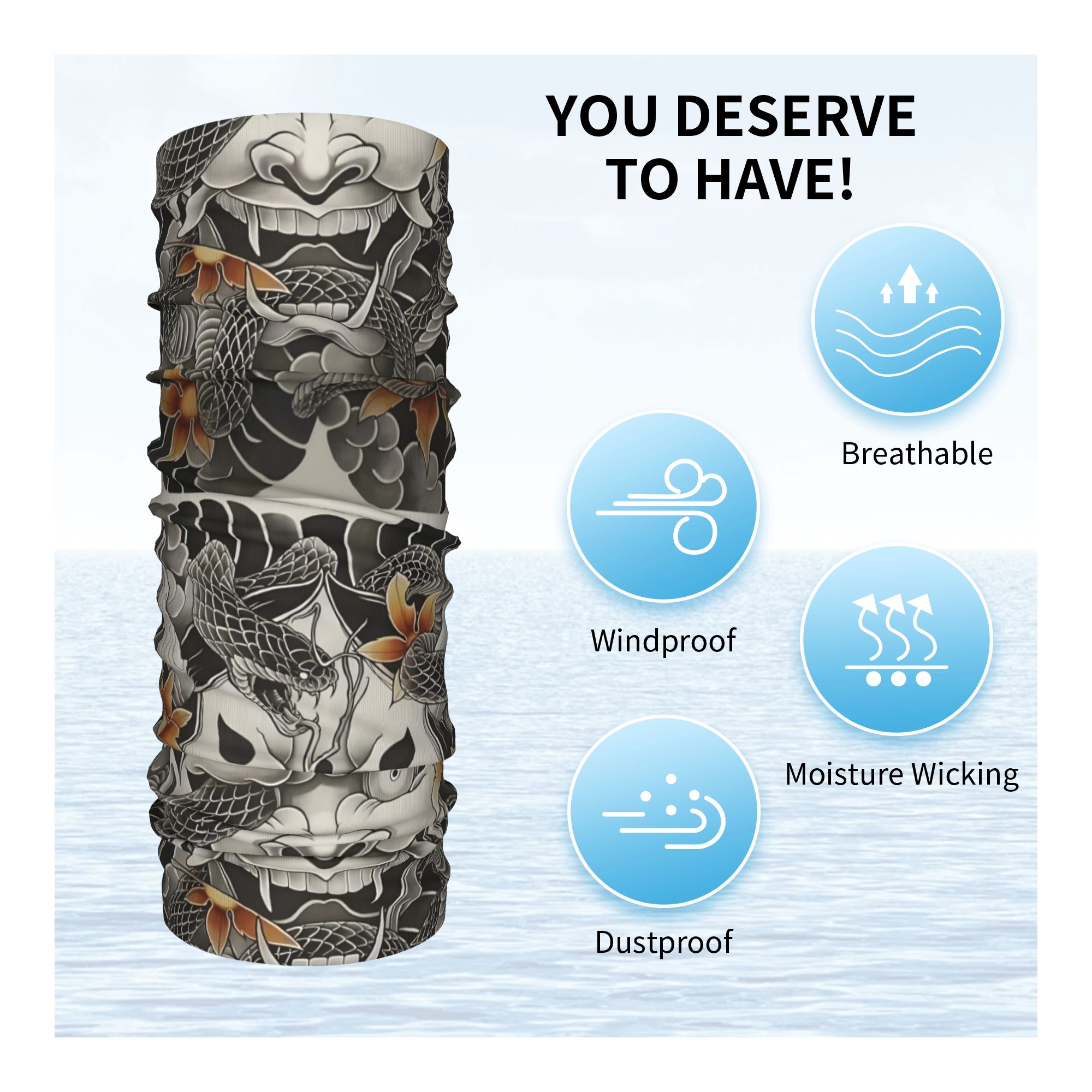 Chusta na szyję typu bandana z – Neck Gaiter Face Cover recenzja i cena