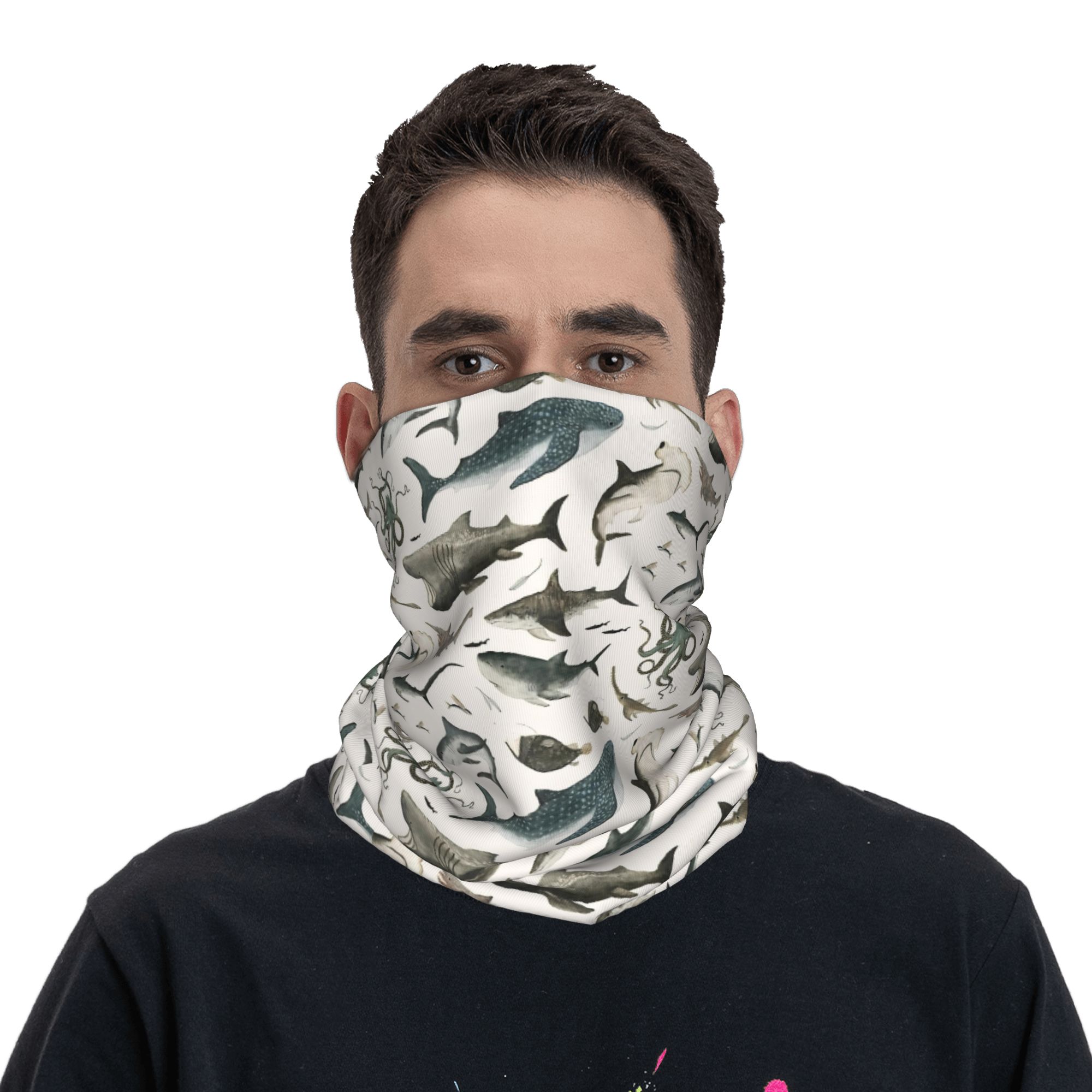 Rekin Ocean Zwierzę Rekiny Ban – Neck Gaiter Face Cover recenzja i cena
