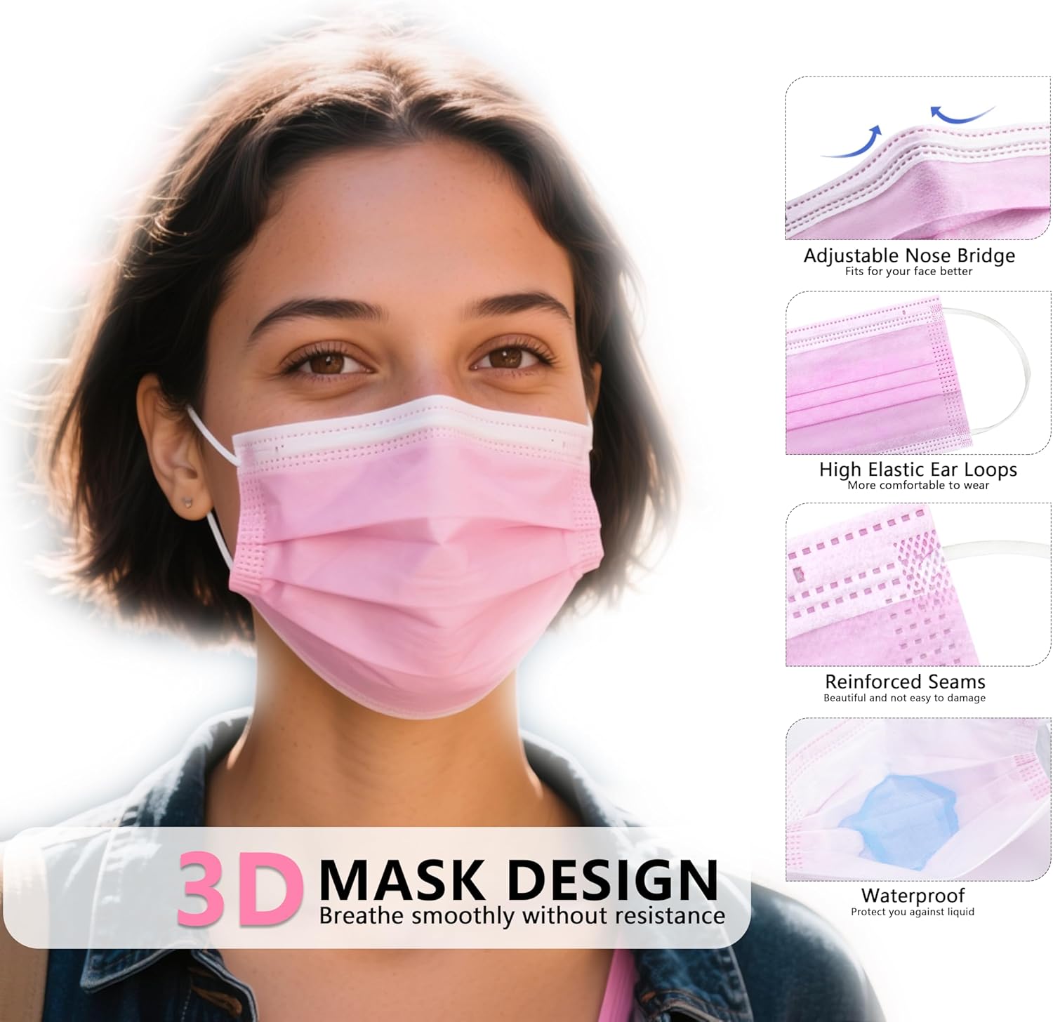 100/50 szt. Trójwarstwowe mase – Kids Face Mask recenzja i cena