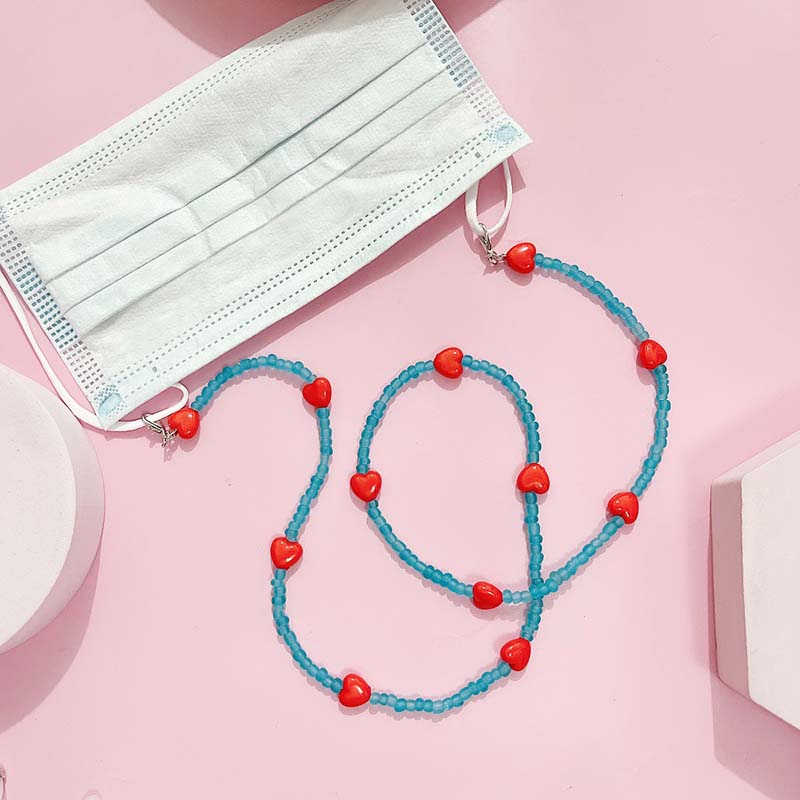 Modne brzoskwiniowe serce Anty – Mask Chain Holder recenzja i cena